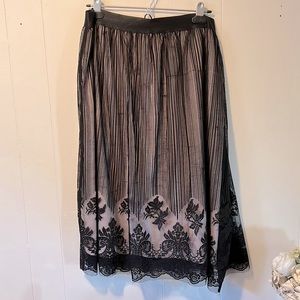 Xhilaration Black Lace Overlay Skirt